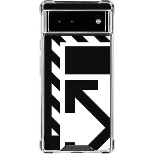 Black and White Geometric Shapes Google Pixel 6 Clear Case
